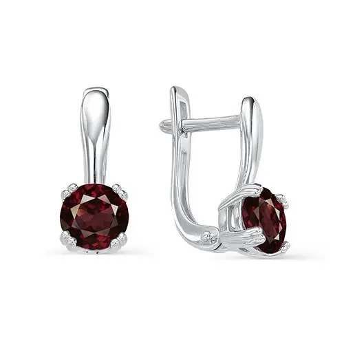 Серьги с английским замком из серебра