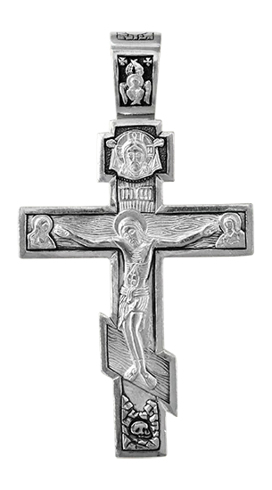 Подвеска крест из серебра