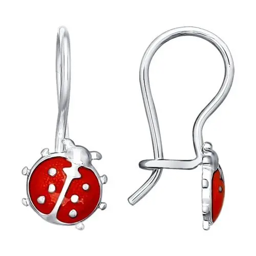 Серьги детские из серебра вид 1