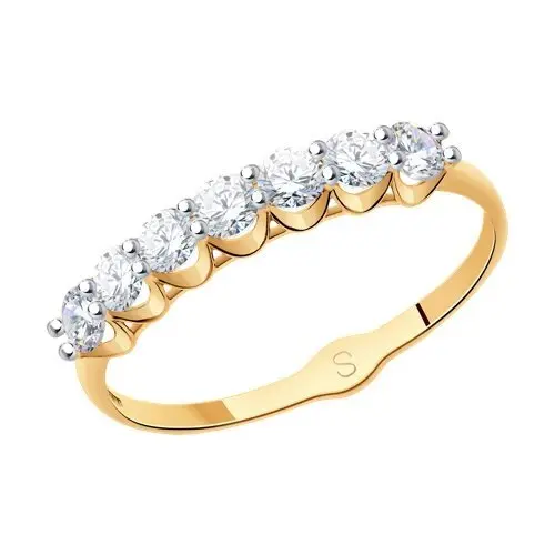 Кольцо декоративное из красного золота