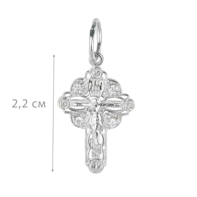Подвеска крест из серебра