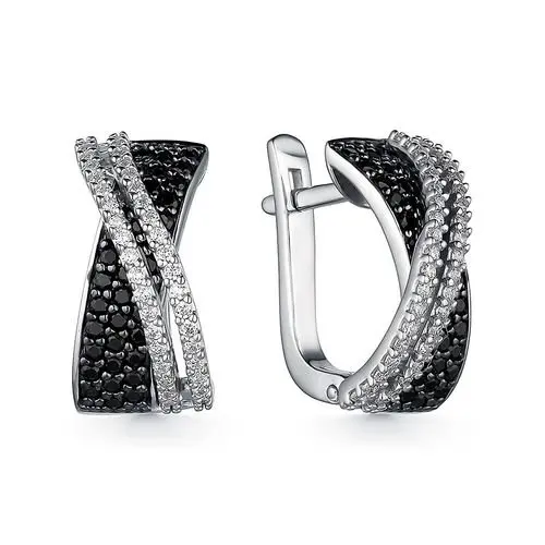 Серьги с английским замком из серебра вид 1