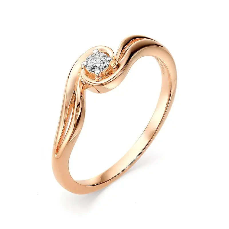 Кольцо декоративное из красного золота