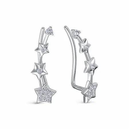 Серьги зажимы из серебра