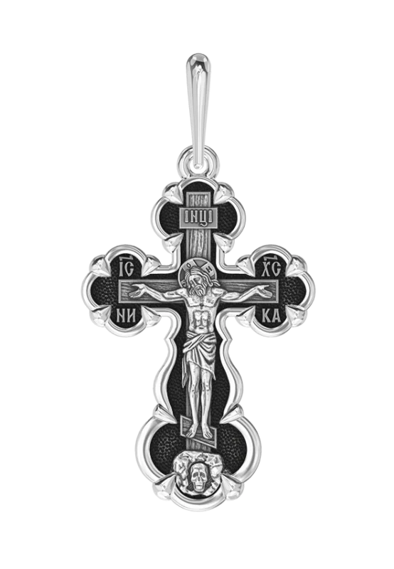Подвеска крест из серебра