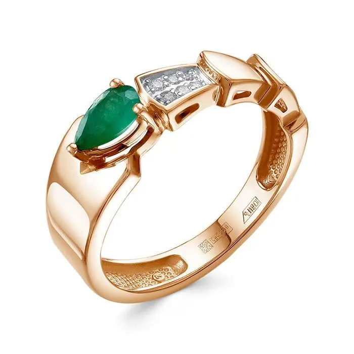 Кольцо декоративное из красного золота