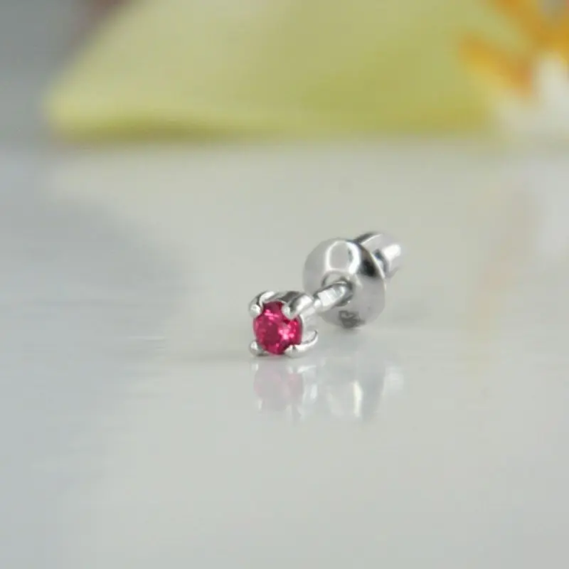 Серьги одиночные из серебра