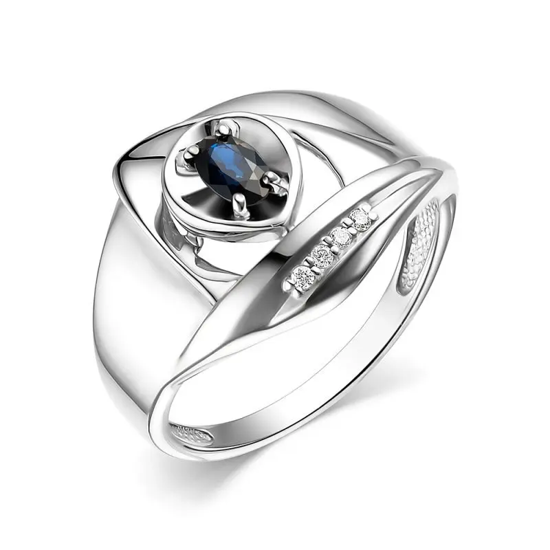 Кольцо декоративное из белого золота