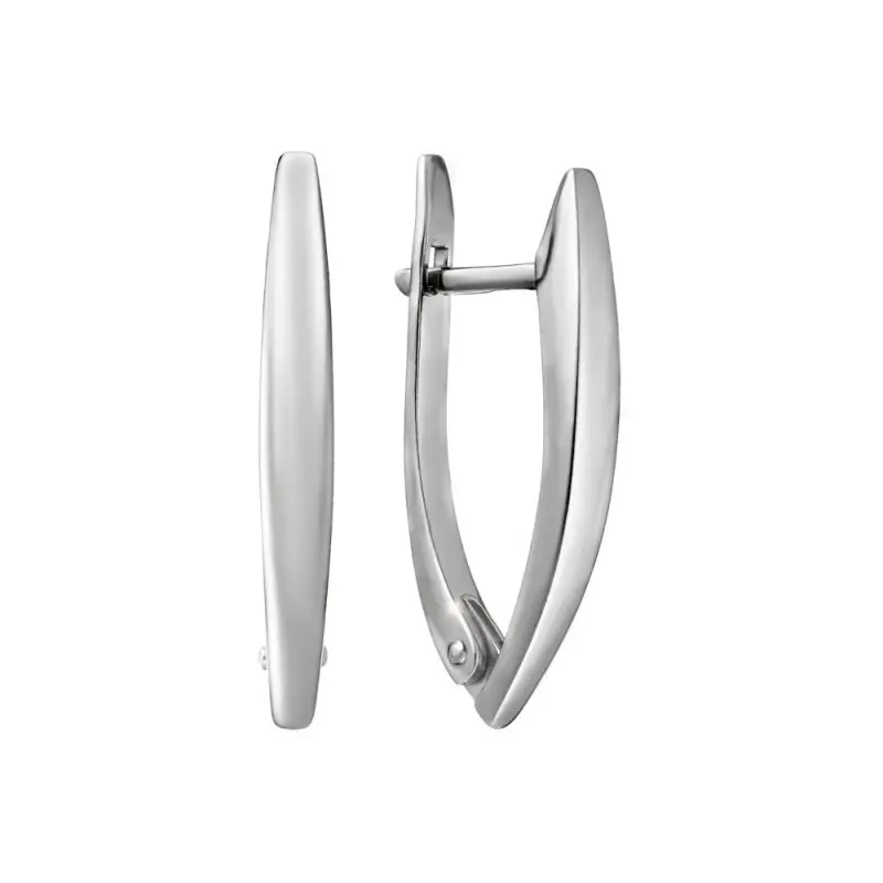 Серьги с английским замком из серебра