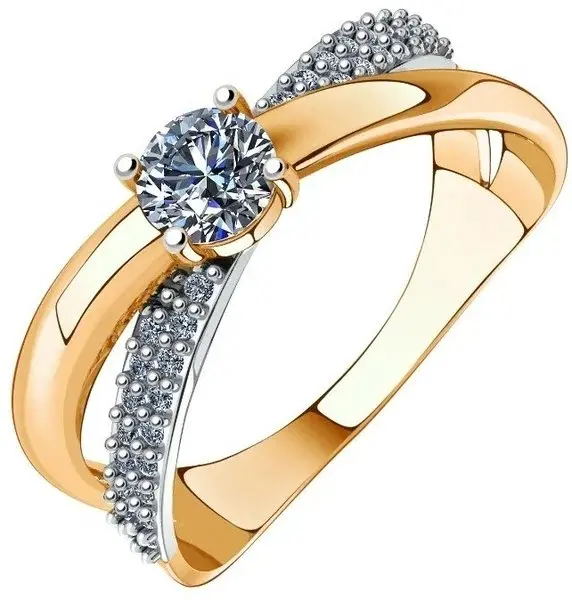 Кольцо декоративное из красного золота