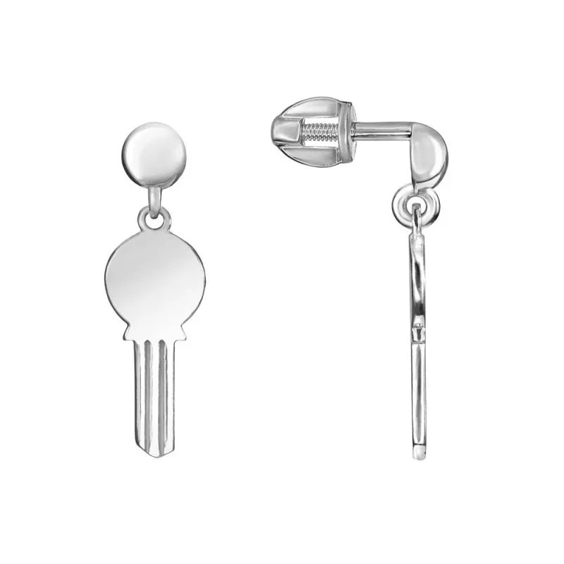 Серьги одиночные из серебра