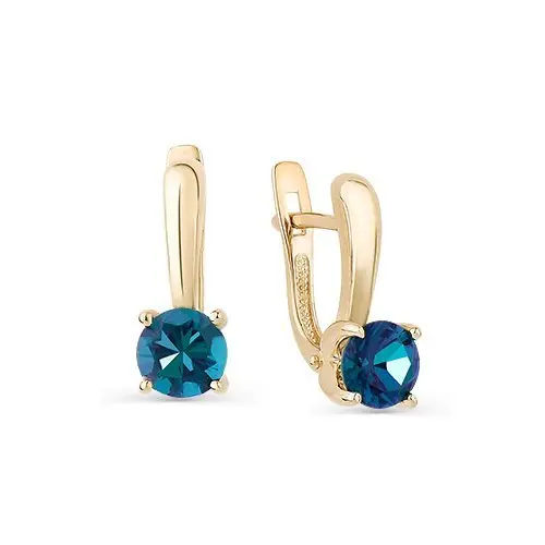 Серьги с английским замком из красного золота