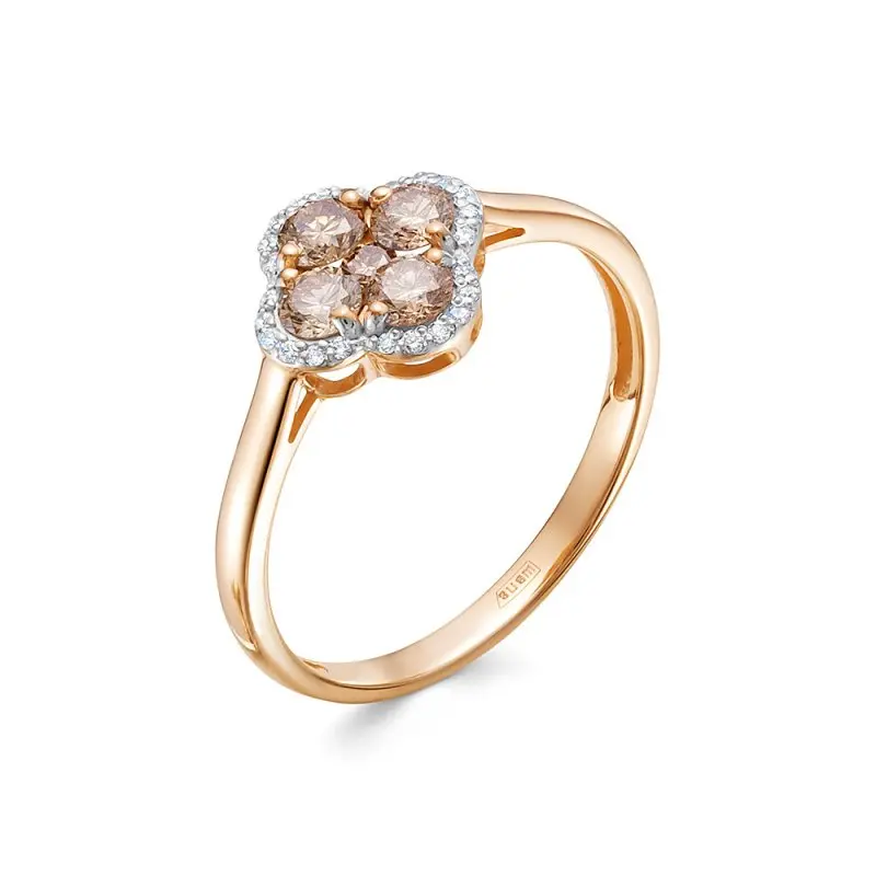 Кольцо декоративное из красного золота