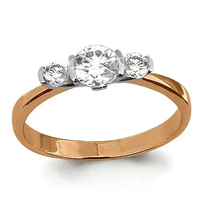 Кольцо декоративное из красного золота