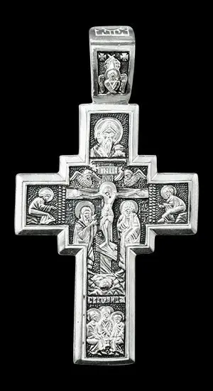 Подвеска крест из серебра