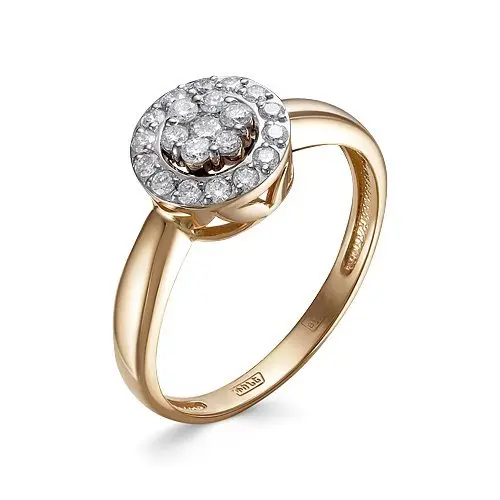 Кольцо декоративное из белого золота