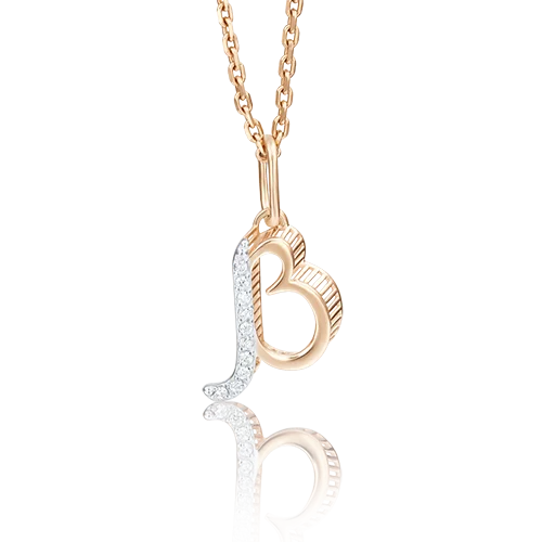 Подвеска буква из красного золота