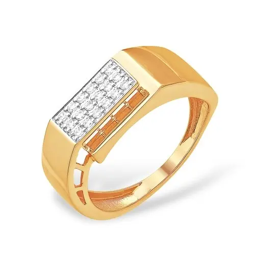 Кольцо декоративное из красного золота