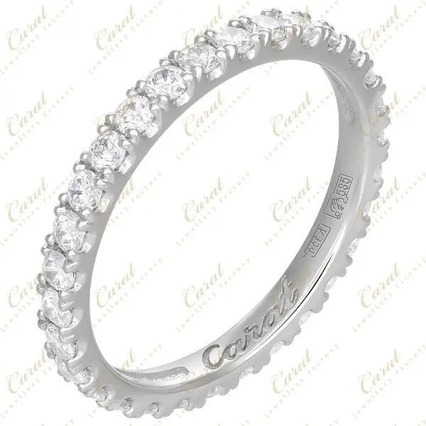 Кольцо декоративное из белого золота