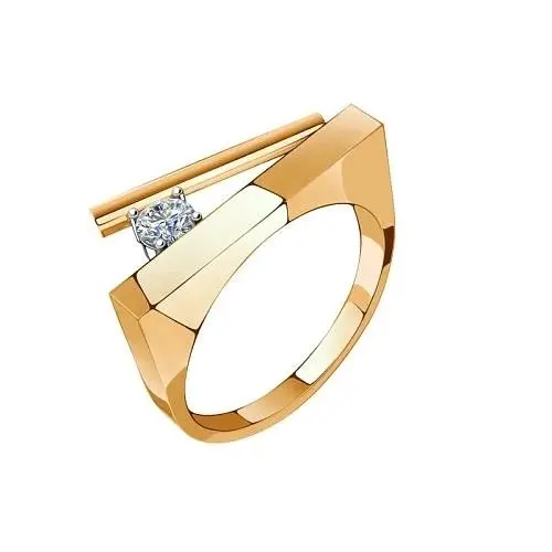 Кольцо декоративное из красного золота