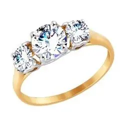 Кольцо декоративное из красного золота