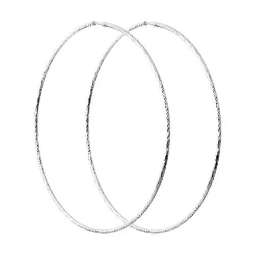 Серьги конго из серебра вид 1