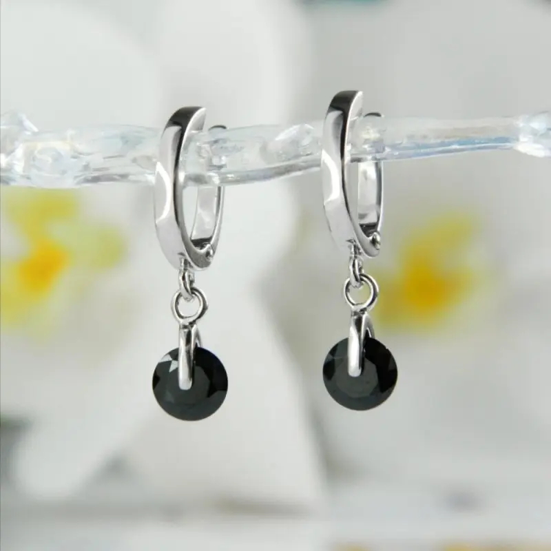 Серьги подвесные из серебра