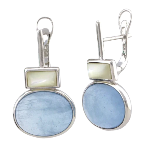 Серьги с английским замком из серебра