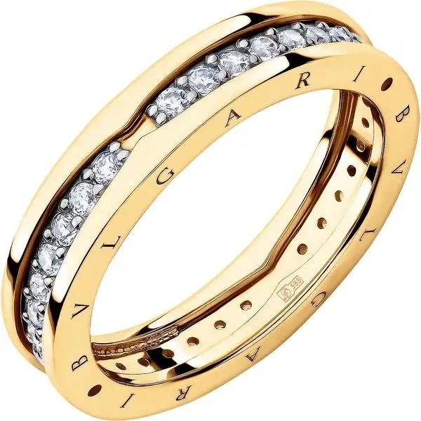 Кольцо декоративное из белого золота