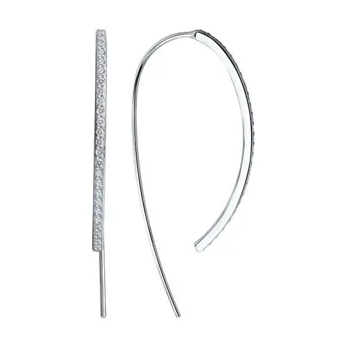 Серьги петельки из серебра