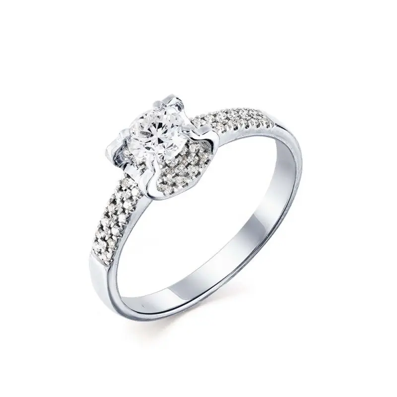 Кольцо декоративное из белого золота