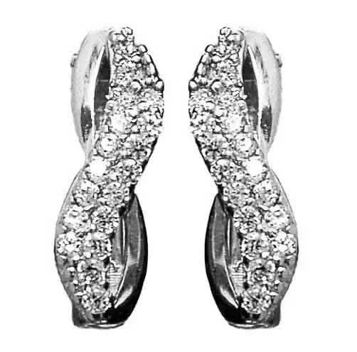 Серьги с английским замком из серебра
