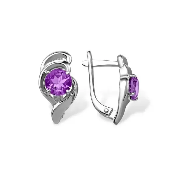 Серьги с английским замком из серебра