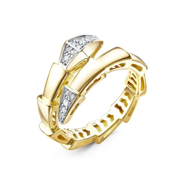 Кольцо декоративное из желтого золота