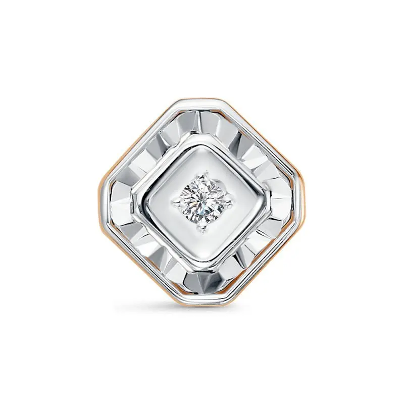 Подвеска бегунок из комбинированного золота