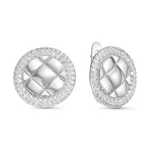 Серьги с английским замком из серебра