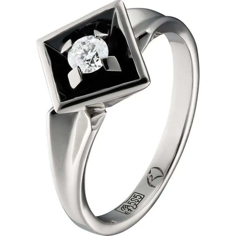 Кольцо декоративное из белого золота