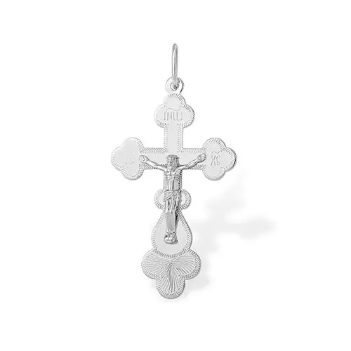 Подвеска крест из серебра