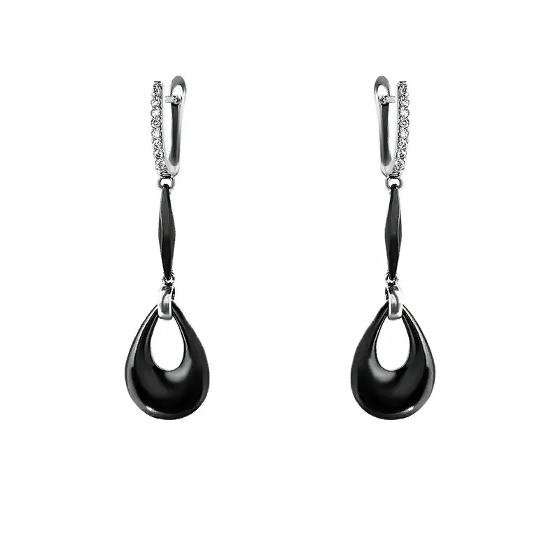 Серьги подвесные из серебра