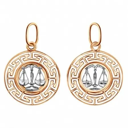 Подвеска знак зодиака из красного золота