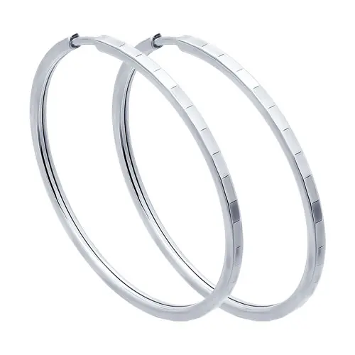 Серьги конго из серебра