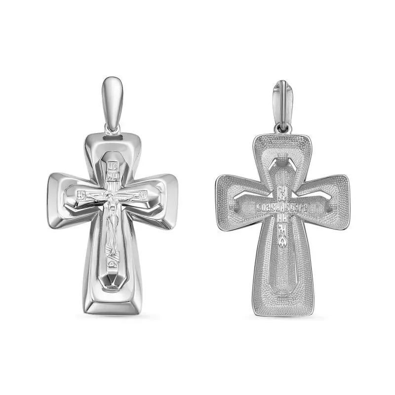 Подвеска крест из серебра