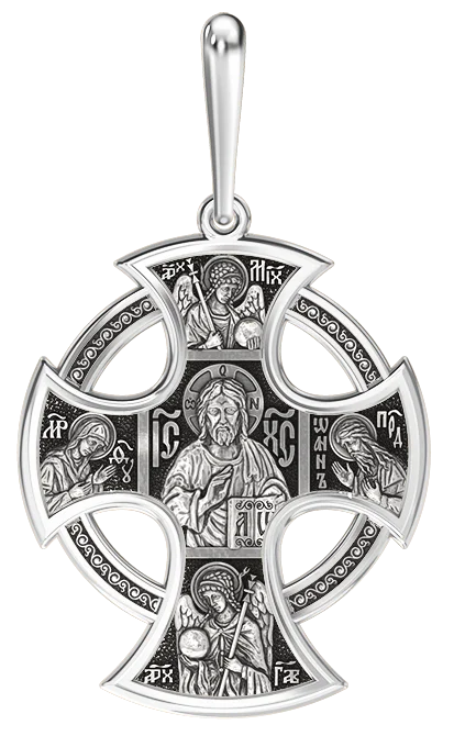 Подвеска крест из серебра