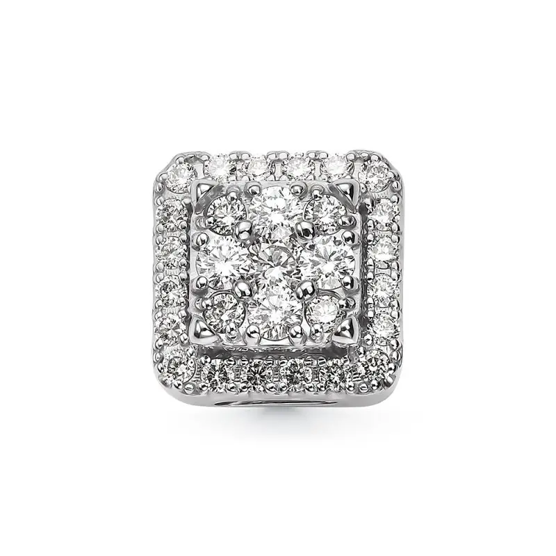 Подвеска бегунок из белого золота