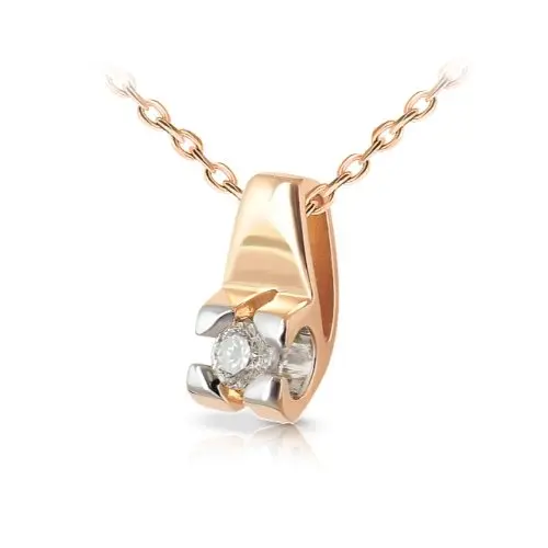 Подвеска бегунок из красного золота