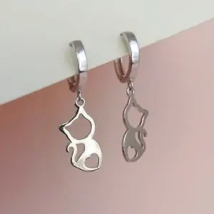 Серьги подвесные из серебра вид 1