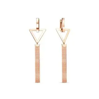 Серьги подвесные из красного золота