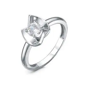 Кольцо декоративное из серебра вид 1