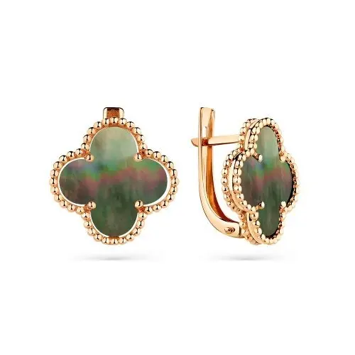 Серьги с английским замком из красного золота