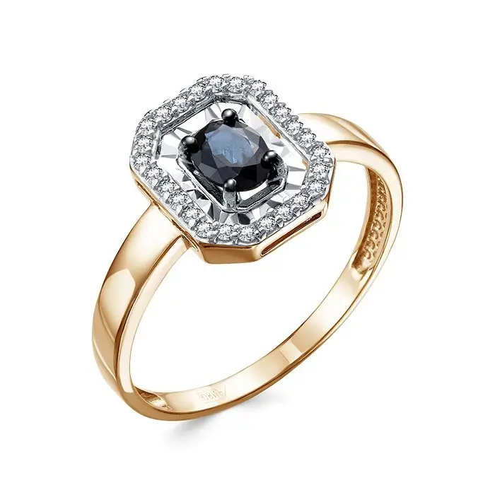 Кольцо декоративное из комбинированного золота